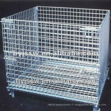 Cage de palette de treillis métallique d'acier